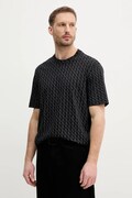Armani Exchange t-shirt bawełniany męski kolor czarny wzorzysty XM001228 AF10356