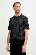 Armani Exchange t-shirt bawełniany męski kolor czarny wzorzysty XM001228 AF10356