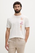 MC2 Saint Barth T-shirt męski lniany beżowy ECS0001