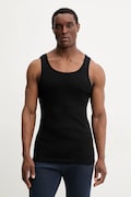 Resteröds t-shirt bawełniany ORIGINAL ribtank GOTS 2-pack kolor czarny 7027.1
