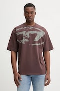 Diesel t-shirt bawełniany T-BOXT-N14 męski kolor brązowy wzorzysty A13049.0DQAU