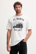 Бавовняна футболка MC2 Saint Barth колір білий з принтом ARN0004