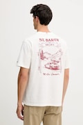 MC2 Saint Barth tricou din bumbac culoarea bej, cu imprimeu, ARN0004