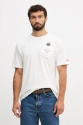 MC2 Saint Barth t-shirt bawełniany męski kolor beżowy wzorzysty CONR0002
