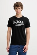 Von Dutch t-shirt bawełniany męski kolor czarny wzorzysty VD.1.TSC.FIRST
