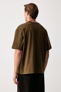 Levi's T-shirt męski bawełniany SS WORKWEAR PKT brązowy 008AB