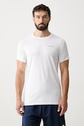 Palm Angels T-shirt męski z bawełną biały PLA1UMBTS01SI