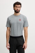 Fjallraven t-shirt Fox Boxy Logo Tee kolor szary z nadrukiem F87313.051-51