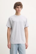 Pangaia t-shirt bawełniany kolor szary z nadrukiem