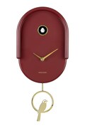 Karlsson zegar ścienny z kukułką Tweet 42 cm kolor bordowy