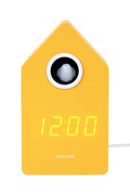 Karlsson budzik stołowy led z kukułką Cuckoo LED 16 cm kolor żółty