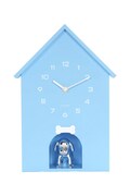 Karlsson zegar ścienny z dźwiękiem Dog House 36,5 x 26,5 cm kolor niebieski