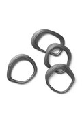 ferm LIVING inel pentru șervețele Flow 4-pack culoarea negru