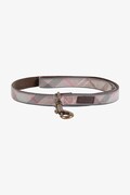Barbour smycz dla psa Reflective Tartan Dog 100 cm kolor różowy
