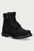 Timberland botine Premium Boot femei, culoarea negru, cu toc plat 8658A-BLACK