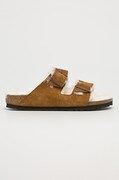 Велурени чехли Birkenstock Arizona в кафяво