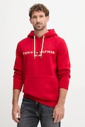 Mikina Tommy Hilfiger pánská, šedá barva, s kapucí, s aplikací