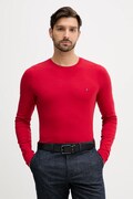 Tommy Hilfiger longsleeve męski kolor czerwony gładki