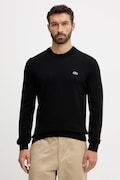 Бавовняний светр Lacoste колір чорний легкий