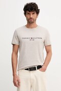 Tommy Hilfiger t-shirt bawełniany męski kolor beżowy z aplikacją MW0MW11797