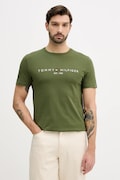 Tommy Hilfiger t-shirt bawełniany męski kolor zielony z aplikacją MW0MW11797