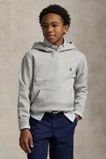 Dječja dukserica Polo Ralph Lauren boja: siva, s kapuljačom