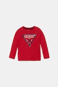 Guess Longsleeve copii culoarea rosu, cu imprimeu