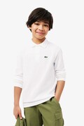 Lacoste longsleeve bawełniany dziecięcy kolor biały gładki PJ8915