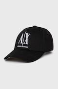 Armani Exchange Căciulă culoarea negru, cu imprimeu