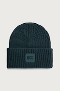 UGG czapka beanie damska z dodatkiem wełny zielona 20061