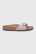 Birkenstock bőr papucs Madrid sárga, női, 1020632