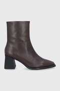 Kožené kotníkové boty Vagabond Shoemakers dámské, hnědá barva, na podpatku