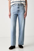 Levi's jeansy straight damskie HIGH WAISTED STRAIGHT niebieskie A0092-0002