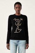 MC2 Saint Barth sweter damski z dodatkiem kaszmiru czarny QUE0010