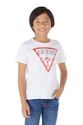 Guess T-shirt bawełniany dziecięcy kolor biały z nadrukiem