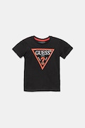Guess T-shirt dziecięcy kolor czarny melanżowy