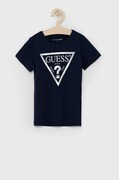 Guess T-shirt bawełniany dziecięcy kolor granatowy