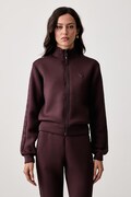Guess mikina na zips dámska s viskózou NEW ALLIE hnedá V2YQ17 K7UW2