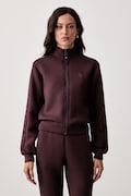 Guess mikina na zips dámska s viskózou NEW ALLIE hnedá V2YQ17 K7UW2