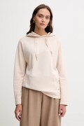Joop! bluza damska kolor beżowy z kapturem gładka