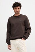 Lacoste bluza męska kolor brązowy gładka