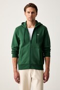 Lacoste kapucnis melegítőfelső férfi pamuttal zöld SH9626