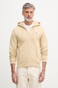 Lacoste bluza męska kolor beżowy z kapturem gładka SH9626