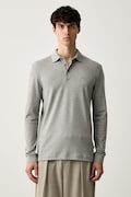 BOSS polo swetrowe męskie bawełniane Pado 30 szare 50468392