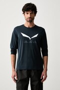 Salewa majica dugih rukava za trening za muškarce Solidlogo Dry mornarsko plava 00.0000027340