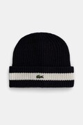 Μάλλινο σκουφί Lacoste χρώμα: ναυτικό μπλε