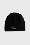 Шапка Jack Wolfskin колір чорний з тонкого трикотажу