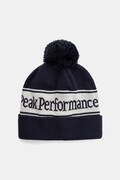 Peak Performance czapka kolor granatowy z grubej dzianiny