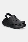 Шльопанці Crocs Classic Crush Clog жіночі колір чорний на платформі 207521.001.D-BLACK