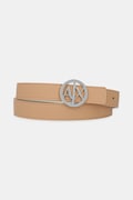 Armani Exchange pasek dwustronny damski kolor brązowy 941118 0A877
